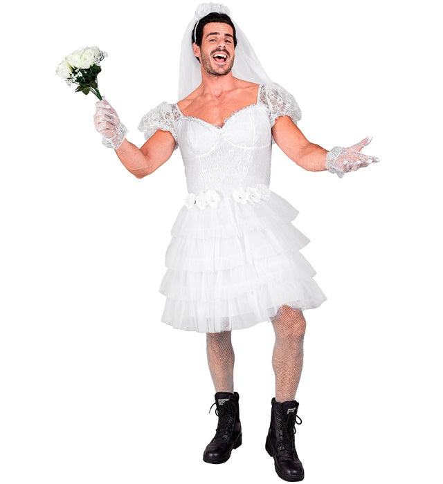 Brautkleid mit Brautschleier für Fasnacht-Kostüm
