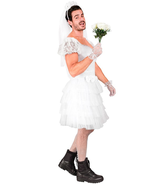 Brautkleid mit Brautschleier für Fasnacht-Kostüm