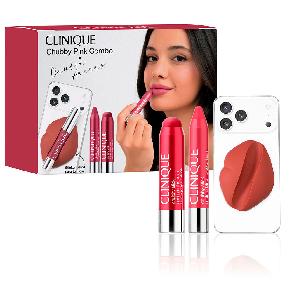 CLAUDIA ARENAS X CLINIQUE CHUBBY SET #Pink 3 pc