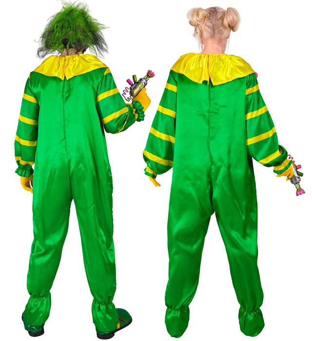 Weltraum Horror Clown Overall Kostüm mit gruseligem Design für Fasnacht