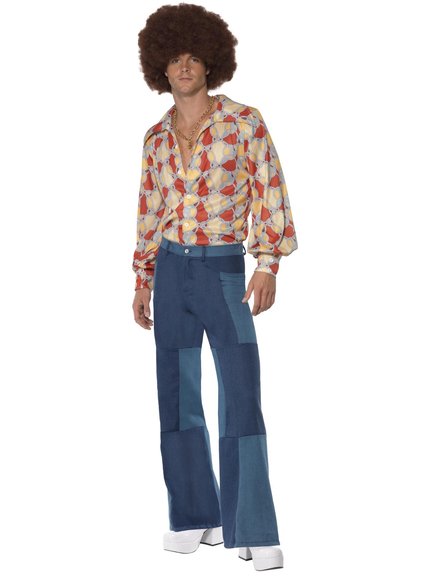 Smiffys 1970S 70s Retro Costume, Blue CS für Herren
