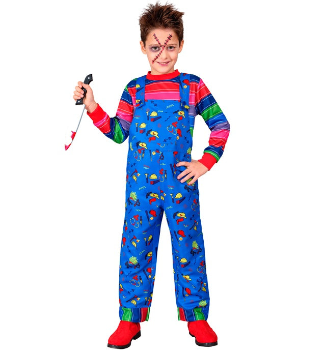 GOOD GUY Kostüm Overall und Oberteil in neutralem Design für Fasnacht