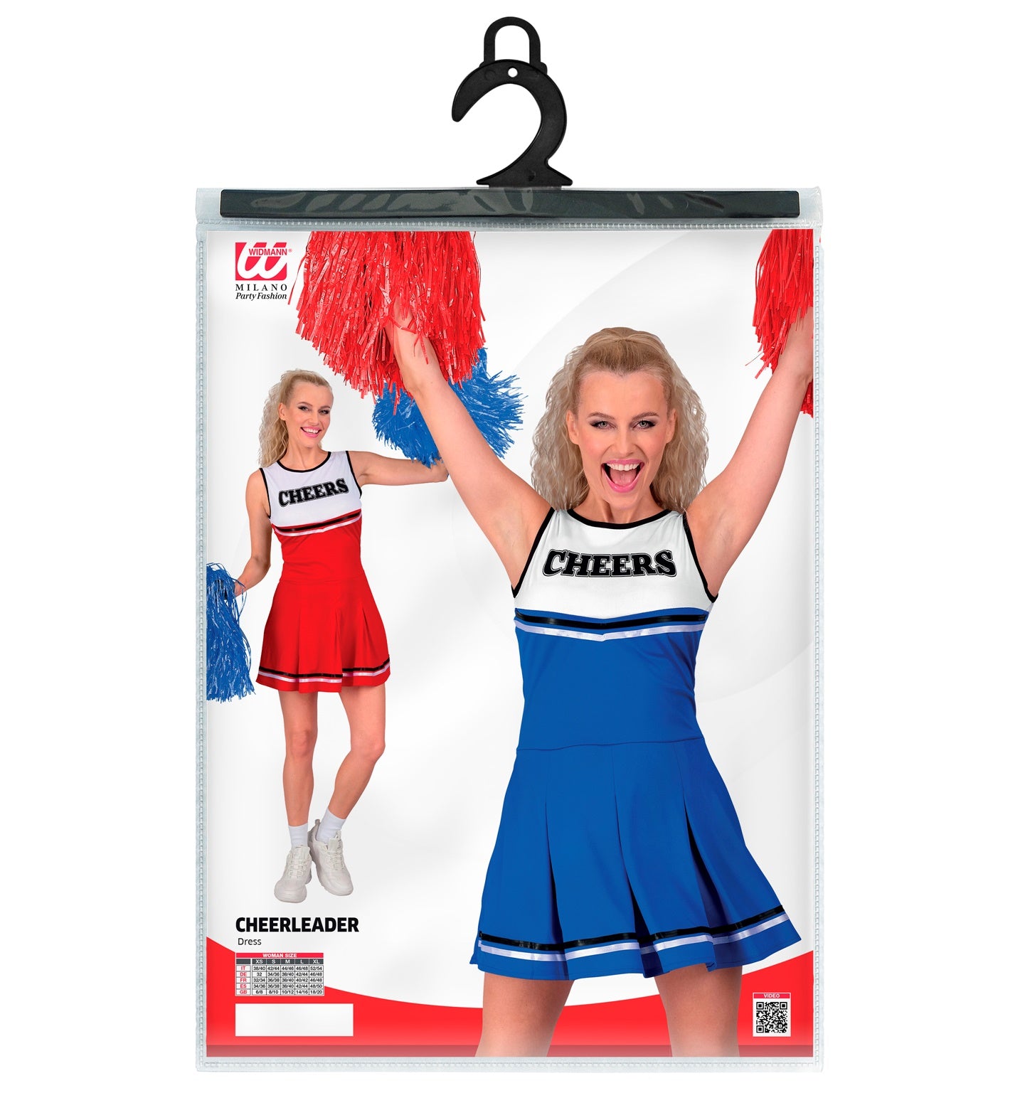 Cheerleader Kostüm Blau/Weiss Frauen
