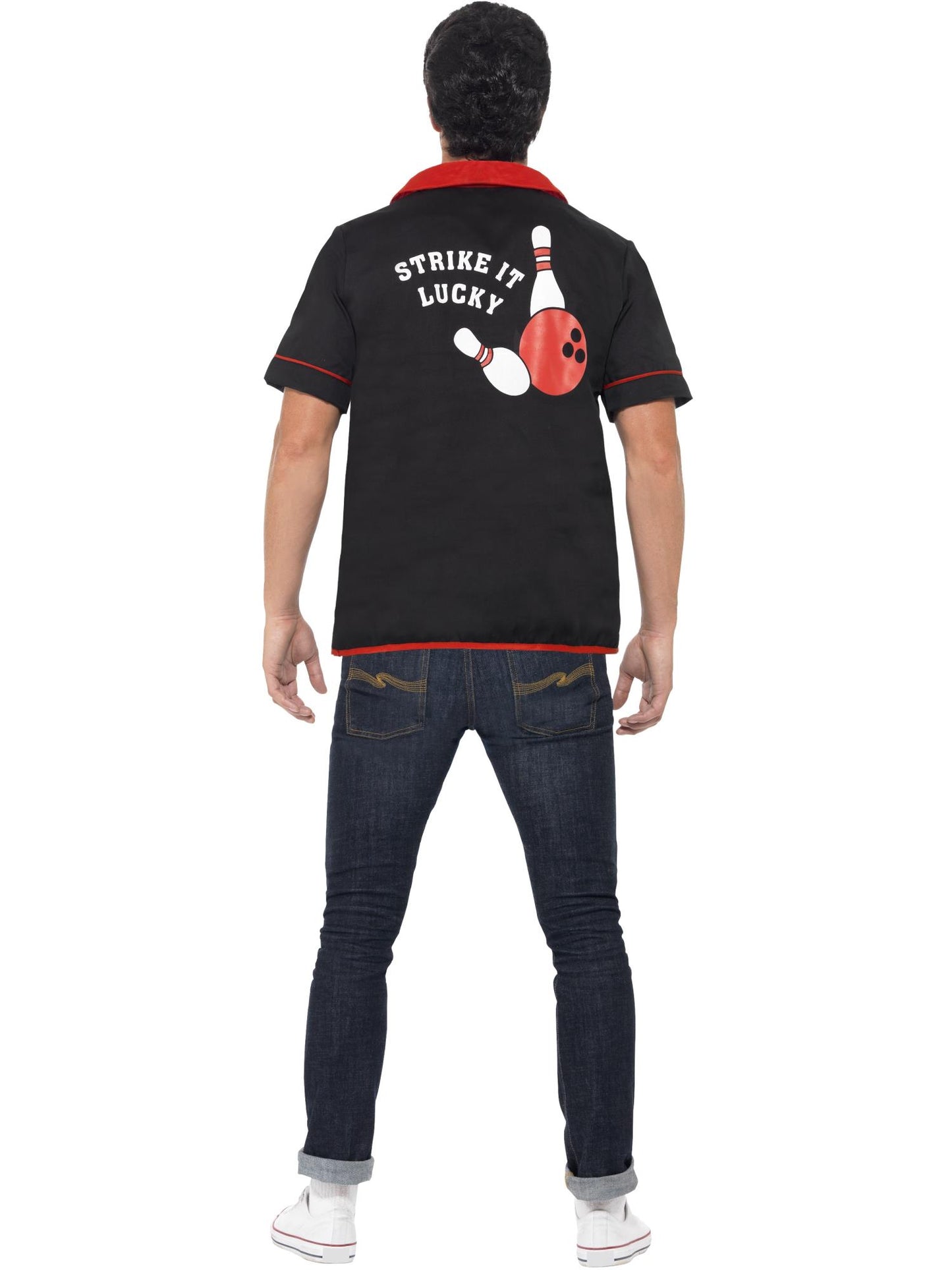 Smiffys 1950S 50s Bowling Shirt, Black CS für Unisex