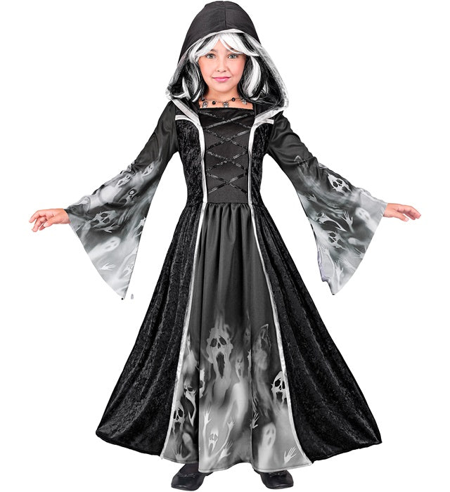 Screaming Souls Kostümkleid mit Kapuze in dunklem Design für Fasnacht und Halloween