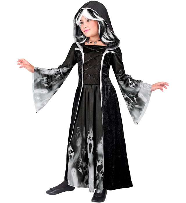 Screaming Souls Kostümkleid mit Kapuze in dunklem Design für Fasnacht und Halloween