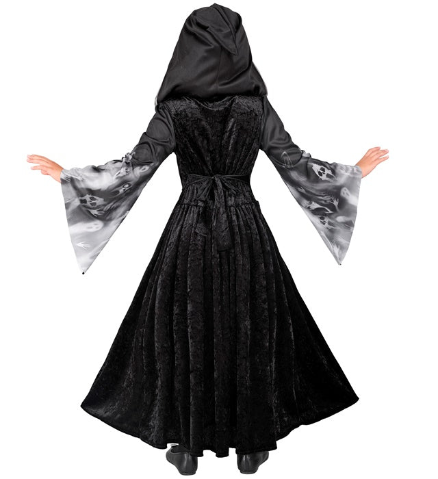 Screaming Souls Kostümkleid mit Kapuze in dunklem Design für Fasnacht und Halloween