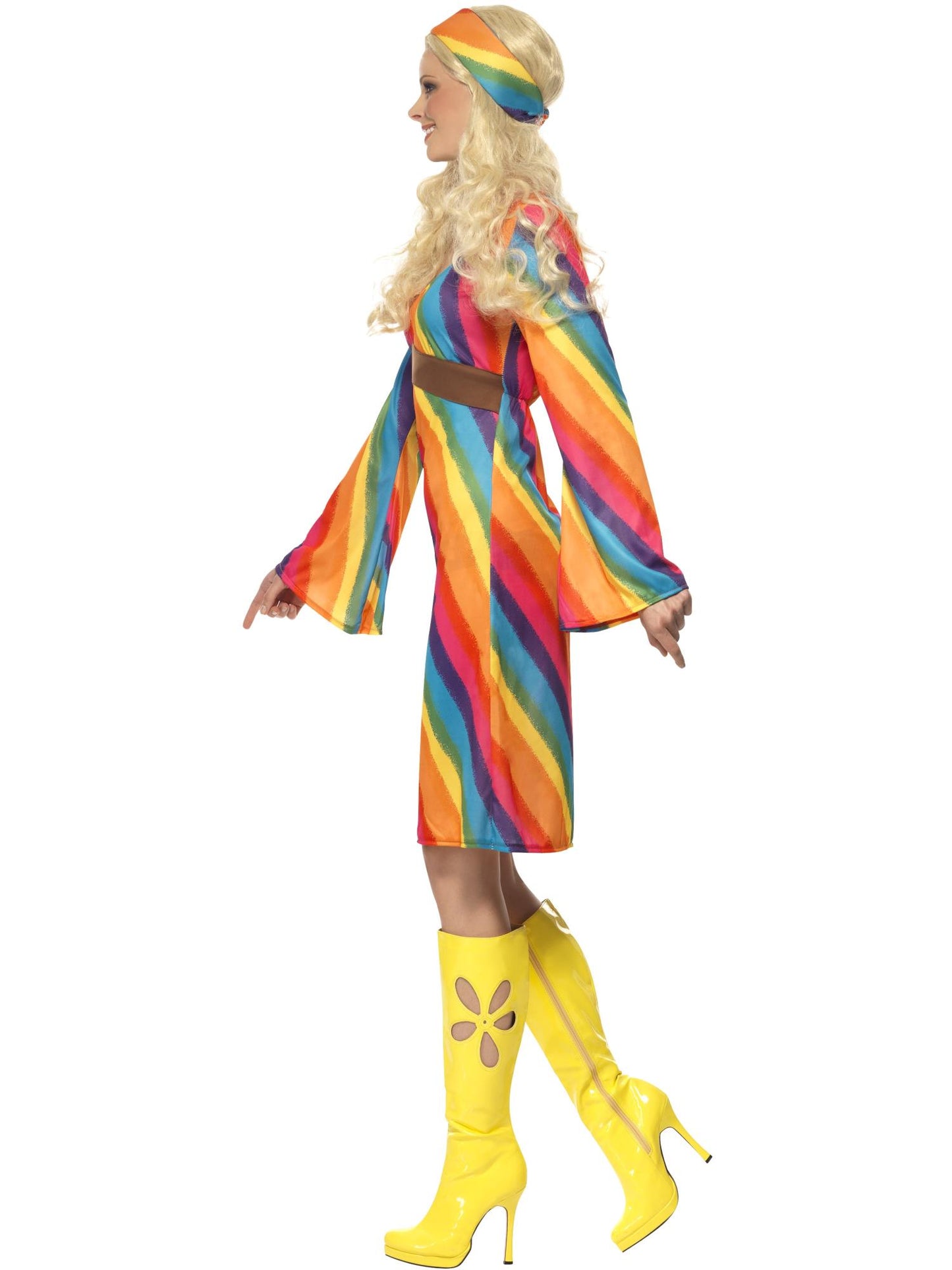 Smiffys 1970S Rainbow Hippie Costume, Multi-Coloured CS für Damen
