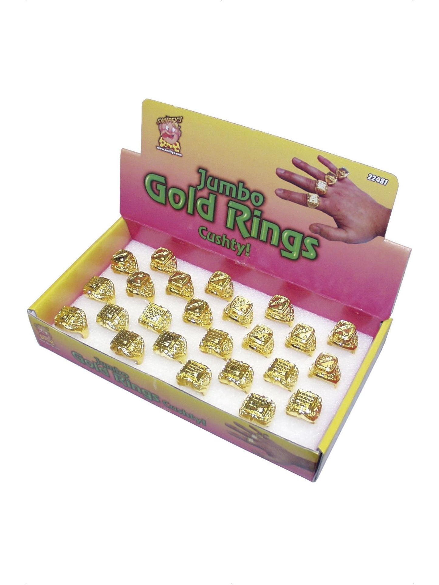 Smiffys 1970SDISCO Assorted Gold Rings AC für Unisex