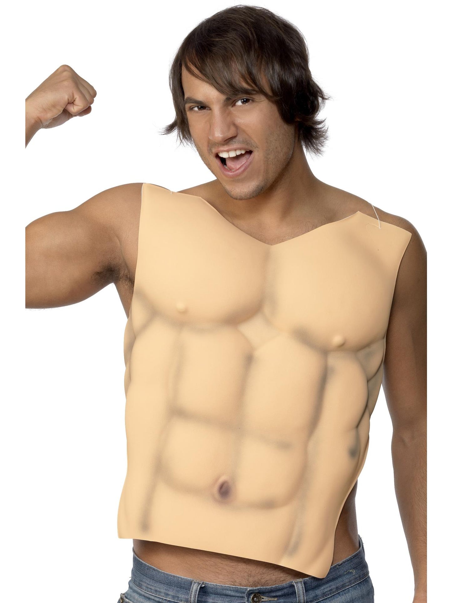 Smiffys HEROS Male EVA Chest, Flesh AC für Herren