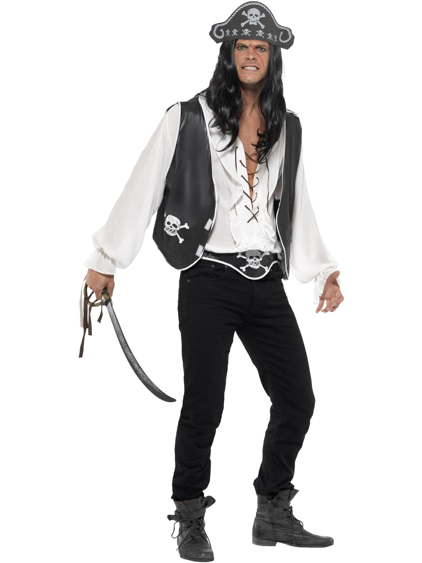 Smiffys Pirate Set, Black für Herren