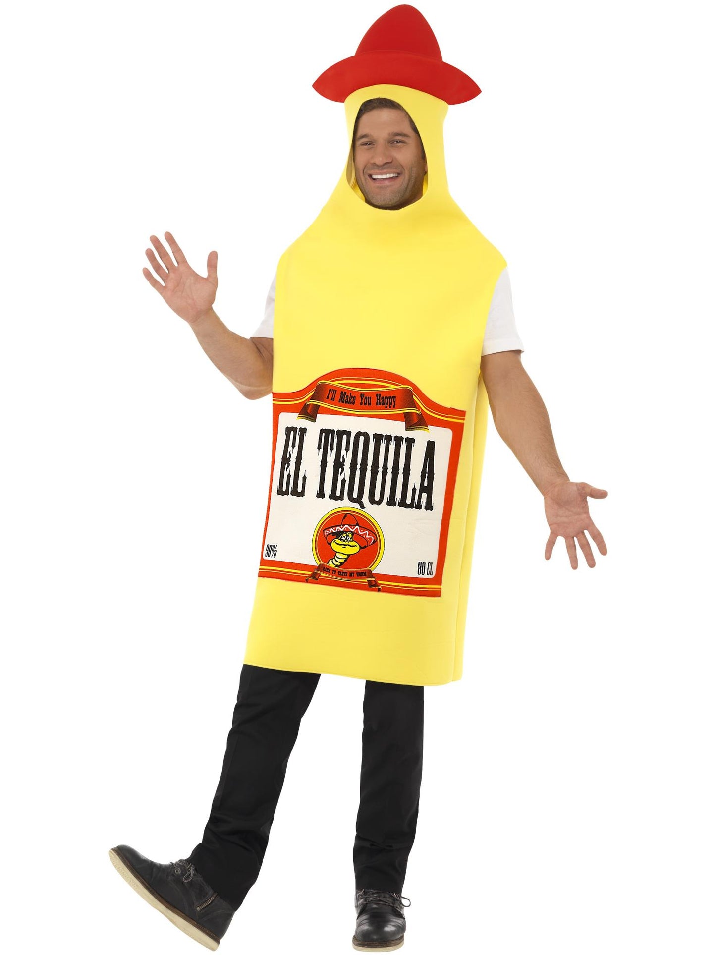 Smiffys COMEDY Tequila Bottle Costume, Yellow CS für Unisex