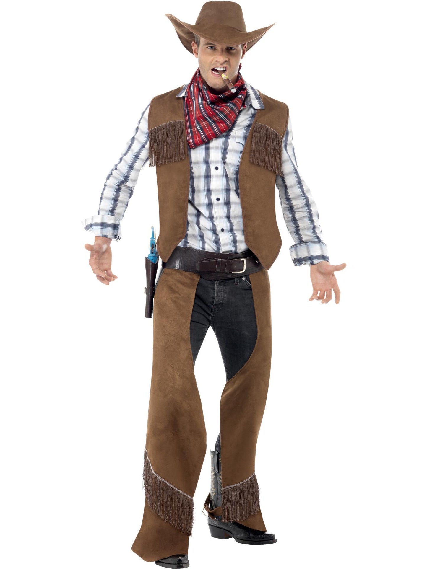 Smiffys COWBOYGIRL Fringe Cowboy Costume, Brown CS für Unisex
