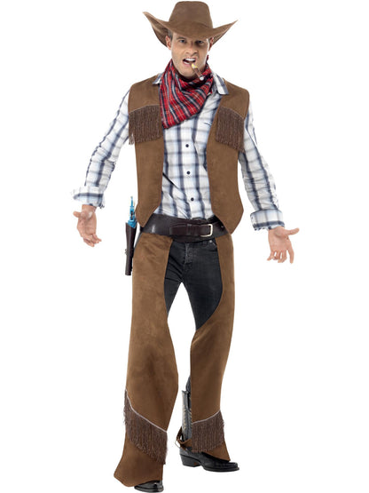 Smiffys COWBOYGIRL Fringe Cowboy Costume, Brown CS für Unisex