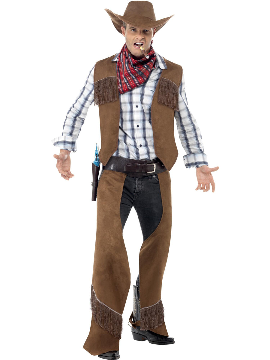 Smiffys COWBOYGIRL Fringe Cowboy Costume, Brown CS für Unisex