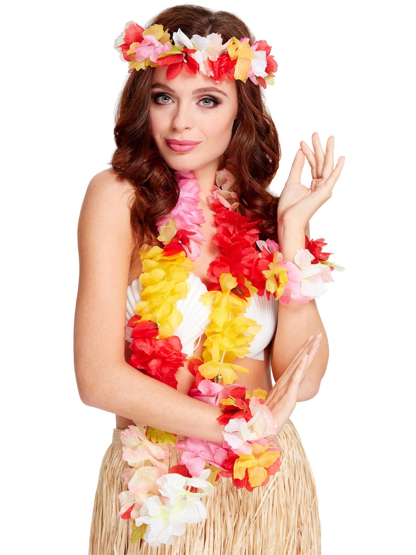 Smiffys Deluxe Hawaiian Set, Multi-Coloured AC für Damen