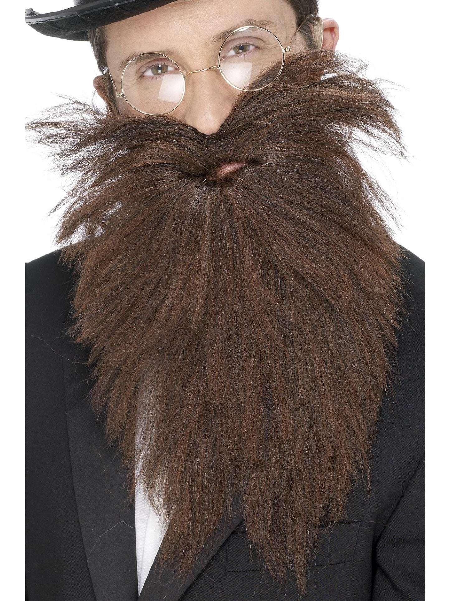 Smiffys COSMETIC Long Beard & Tash, Brown CD für Herren