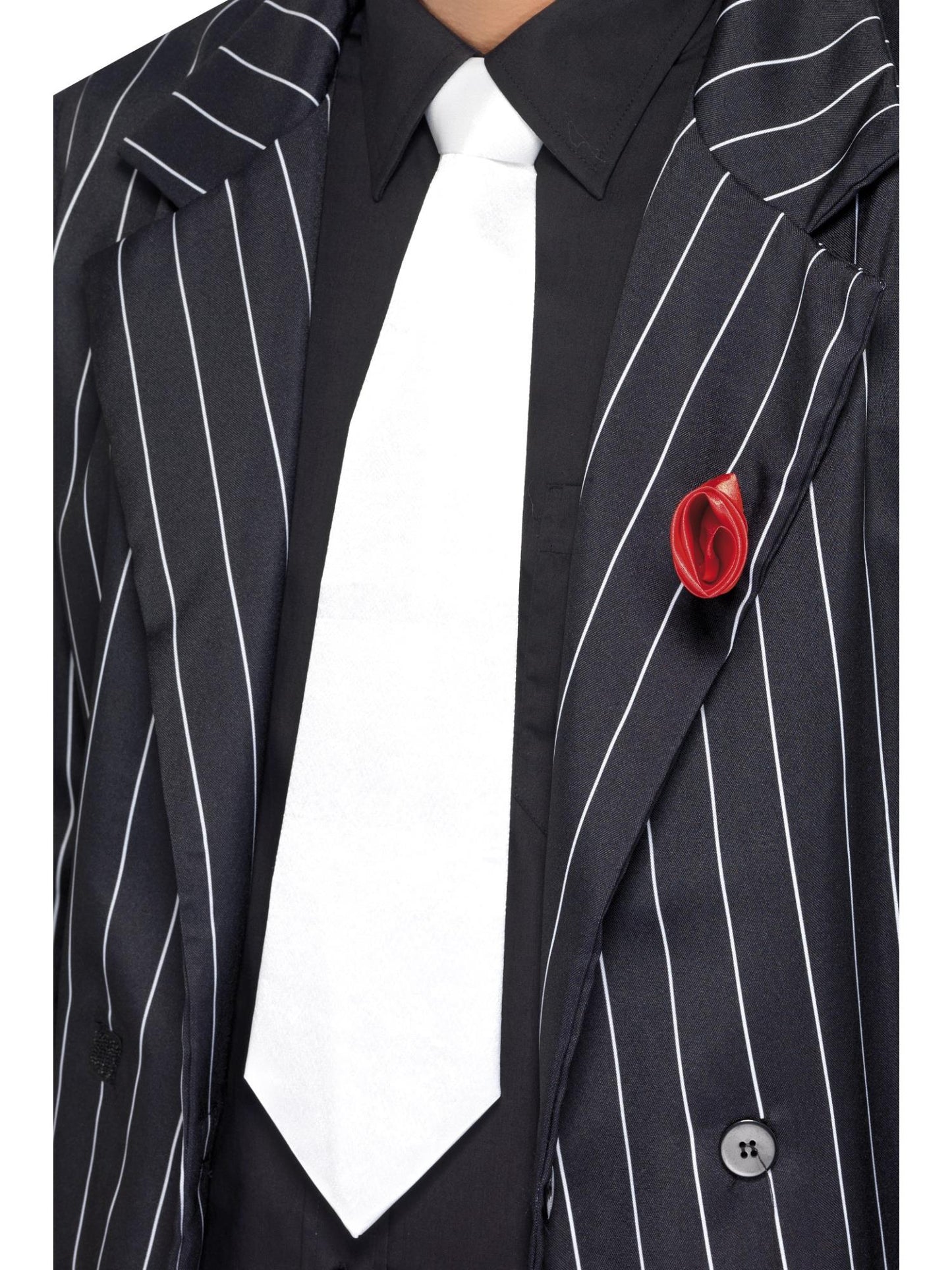 Smiffys 1920S White Gangster Tie on Elastic, White AC für Herren