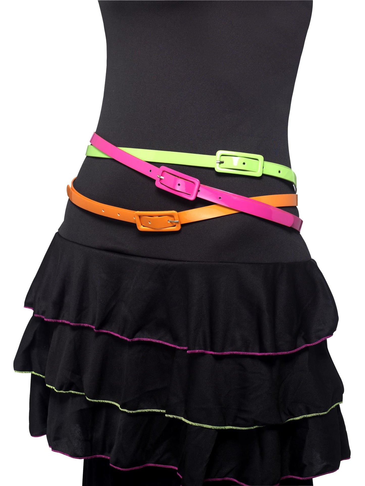 Smiffys 1980S Neon Belts, Neon Multi-Coloured AC für Damen