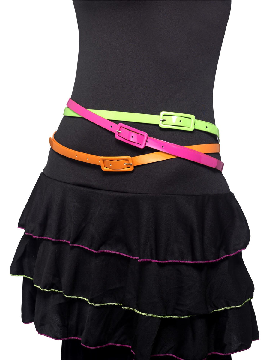 Smiffys 1980S Neon Belts, Neon Multi-Coloured AC für Damen