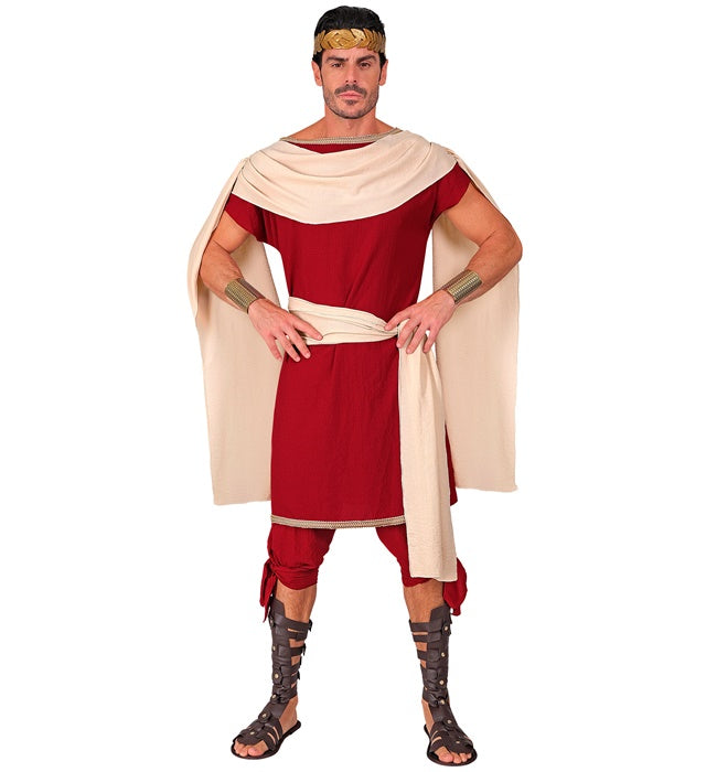 Römer Kostüm Set mit Tunika, Hose, Gürtel und Schärpe für Fasnacht