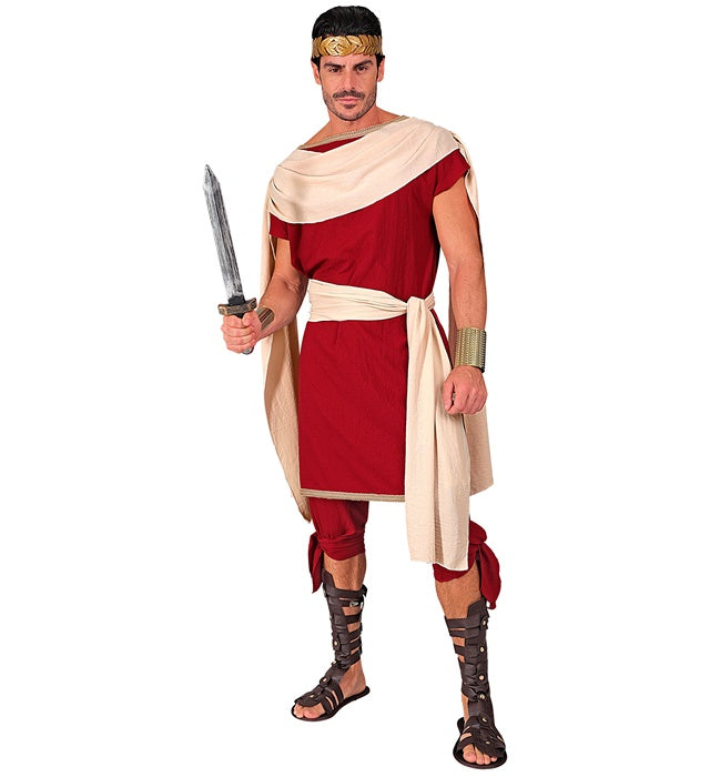 Römer Kostüm Set mit Tunika, Hose, Gürtel und Schärpe für Fasnacht
