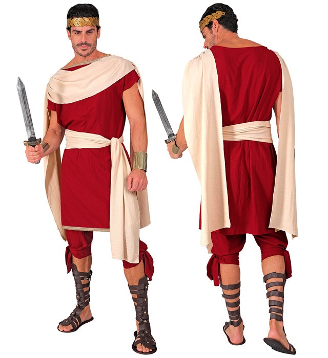 Römer Kostüm Set mit Tunika, Hose, Gürtel und Schärpe für Fasnacht