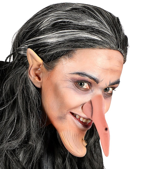 Detailreiche Hexennase als Kostümzubehör für Halloween und Fasnacht