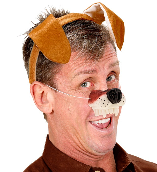 Detailreiche Hundeschnauze als Kostümzubehör für Fasnacht und Karneval