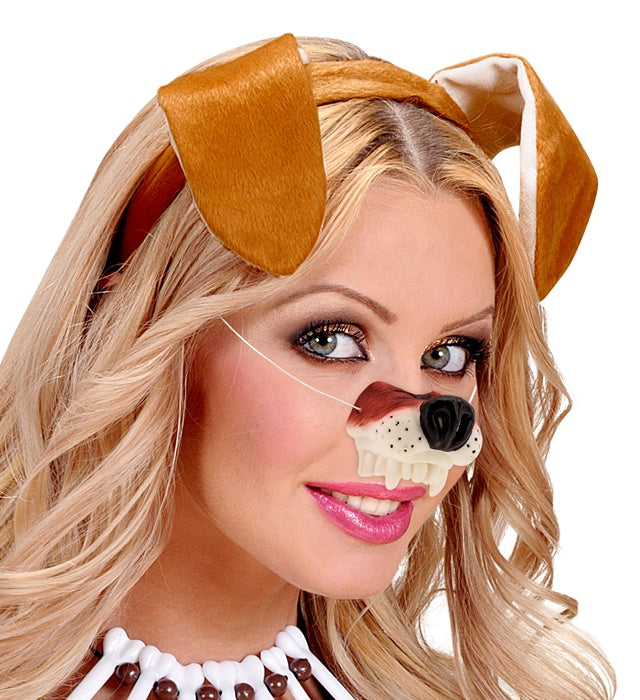 Detailreiche Hundeschnauze als Kostümzubehör für Fasnacht und Karneval