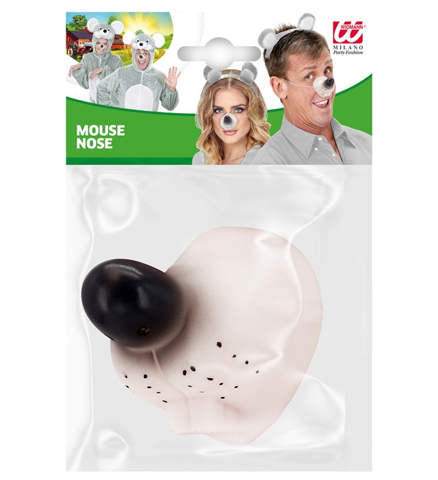 Realistische Mäusennase als Kostümzubehör für Fasnacht und Karneval