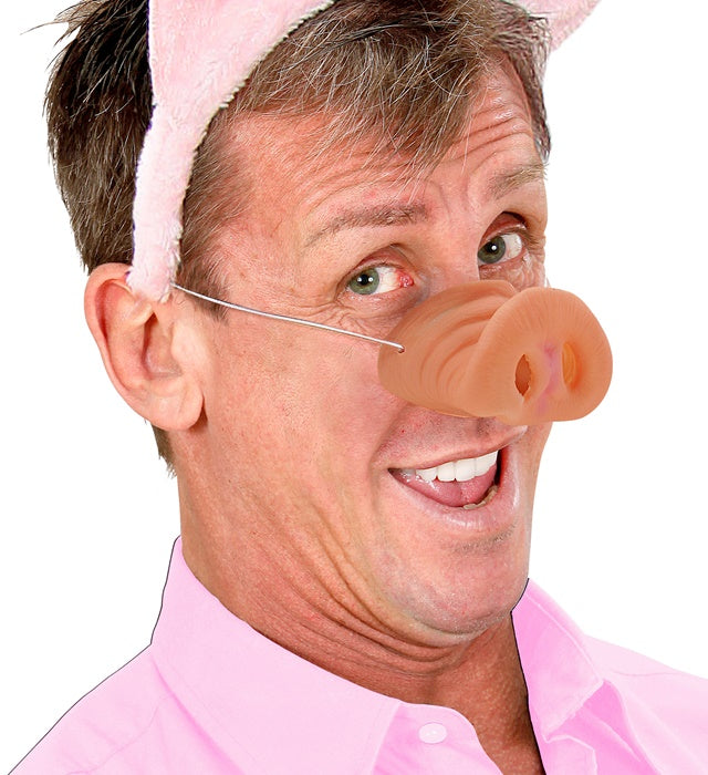 Schweinsnase aus flexiblem Material als Fasnacht Kostümzubehör