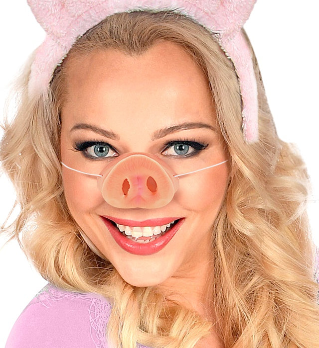 Schweinsnase aus flexiblem Material als Fasnacht Kostümzubehör