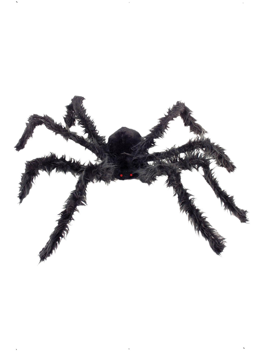 Smiffys HALLACESSO schwarze Riesenspinne mit leuchtenden Augen, 102 cm – Produktansicht