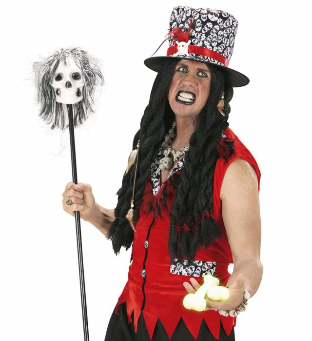 Set mit 2 leuchtenden Knochen 23 cm für Halloween und Fasnacht