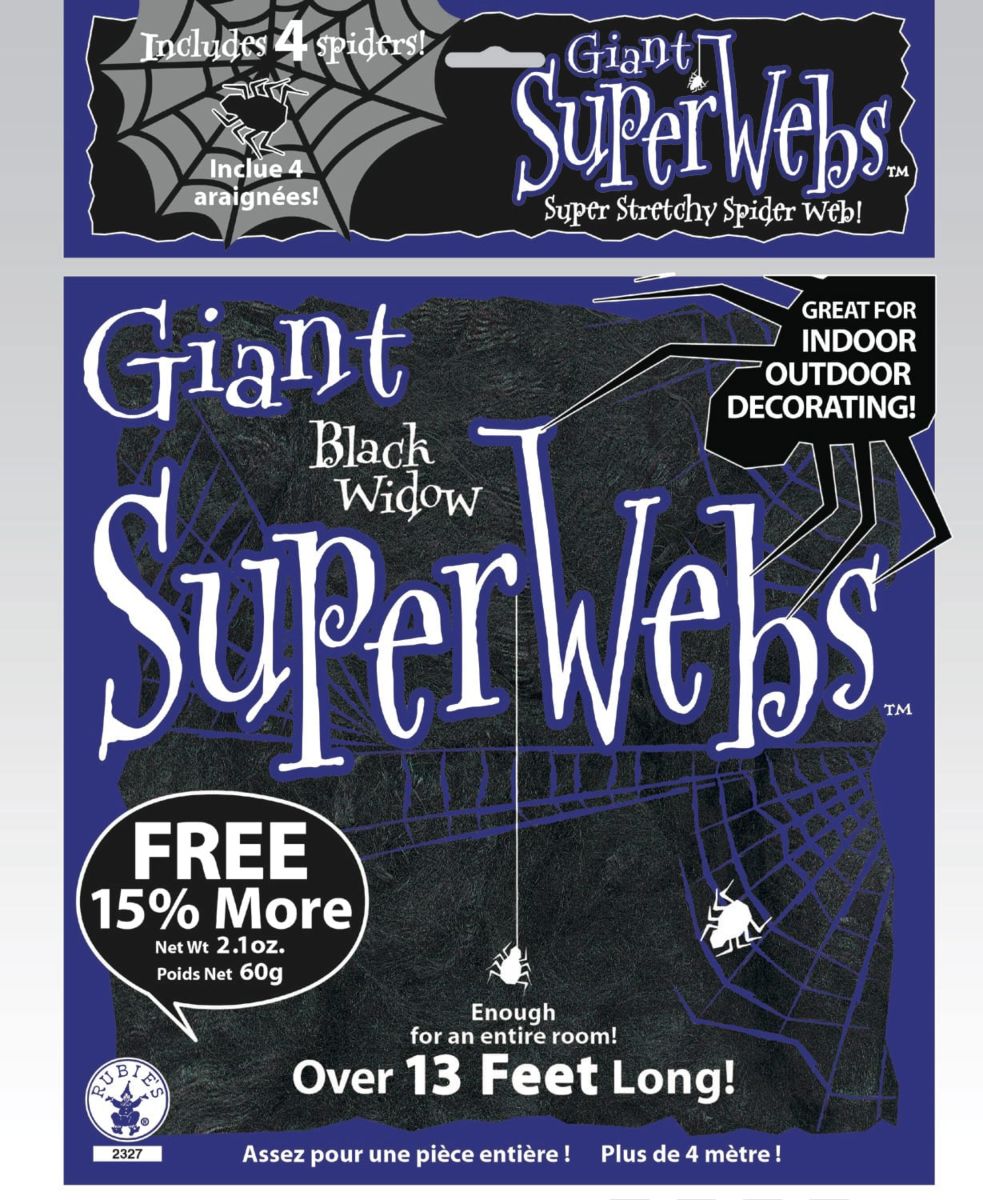 Rubies Giant Spiderwebs With Spiders Party Accessories