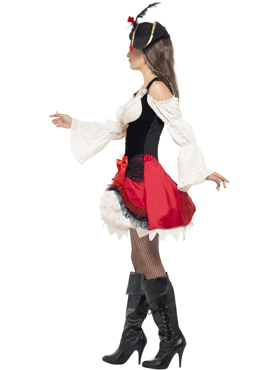 Smiffys Glamorous Lady Pirate Costume, Red CS für Damen