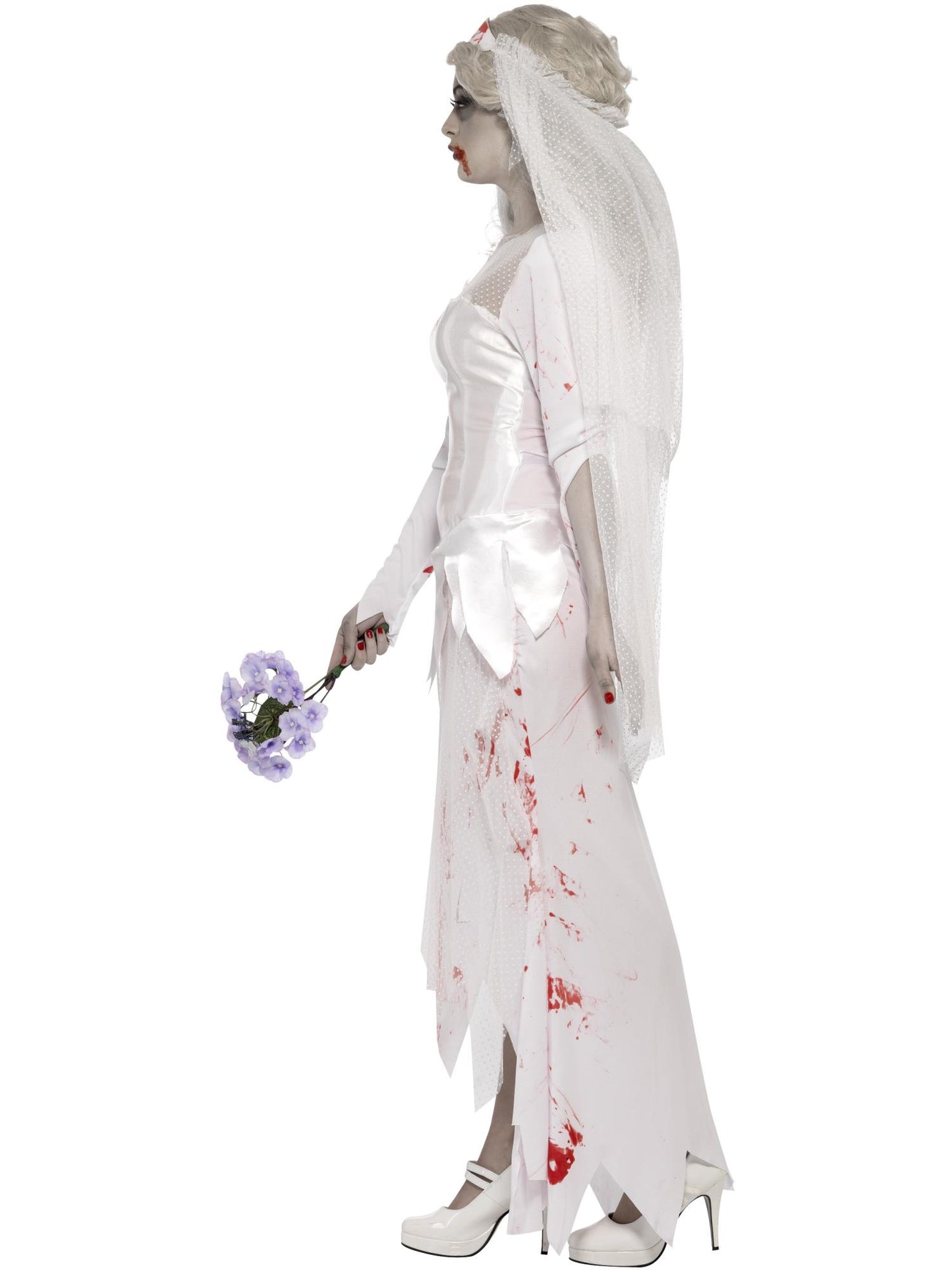 Smiffys Till Death Do Us Part Zombie Bride Costume, White CS für Damen