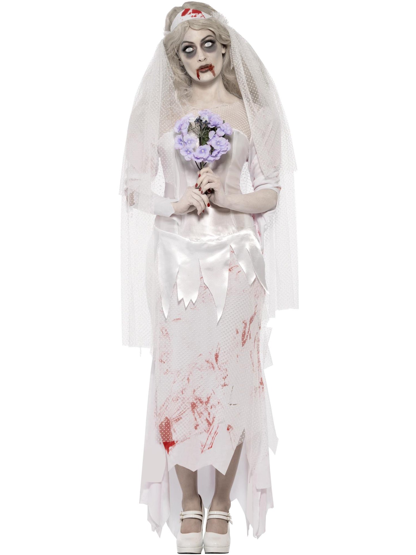 Smiffys Till Death Do Us Part Zombie Bride Costume, White CS für Damen