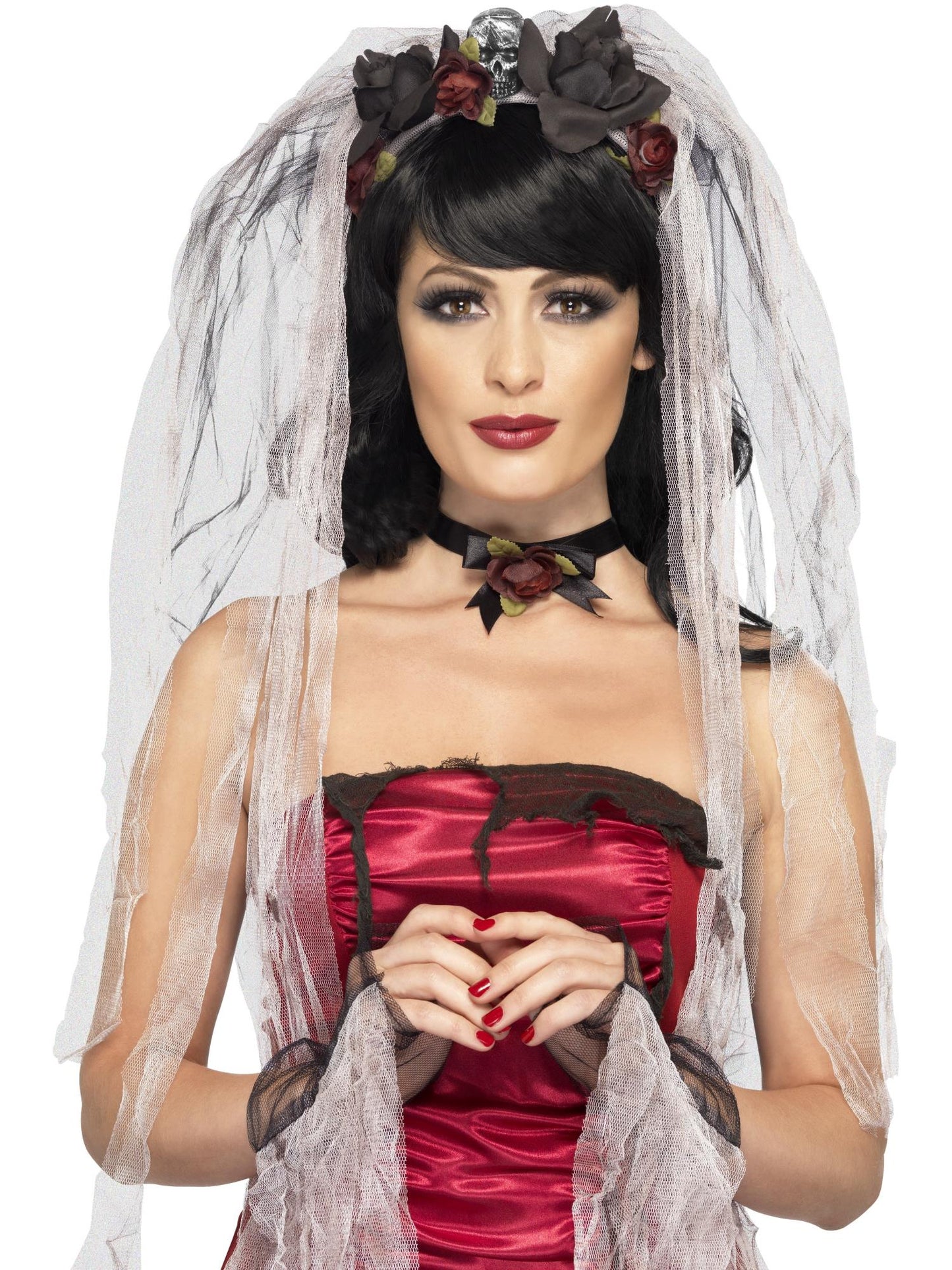 Smiffys HALLACESSO Gothic Bride Kit, Black für Damen
