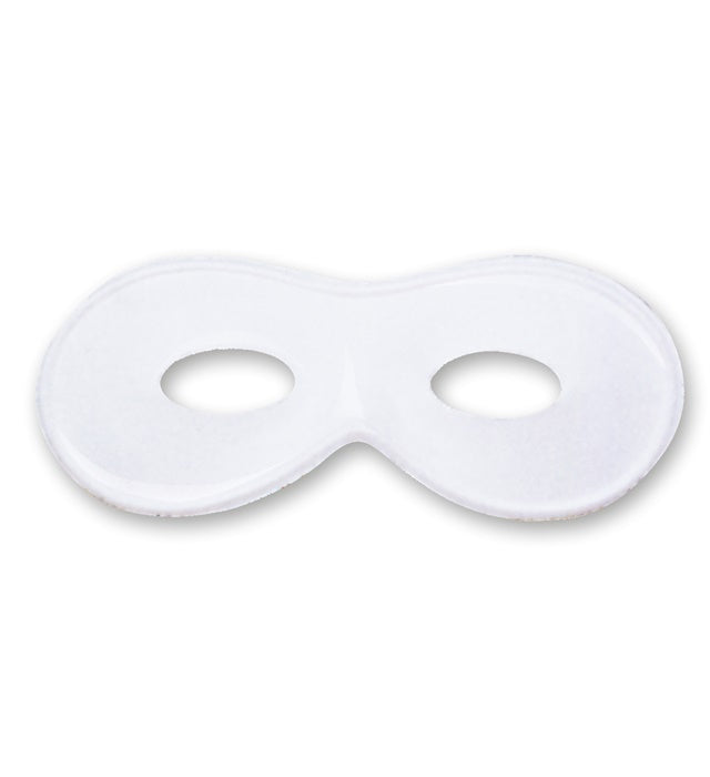Weiße Augenmaske aus PVC zum Bemalen für Fasnacht und Karneval