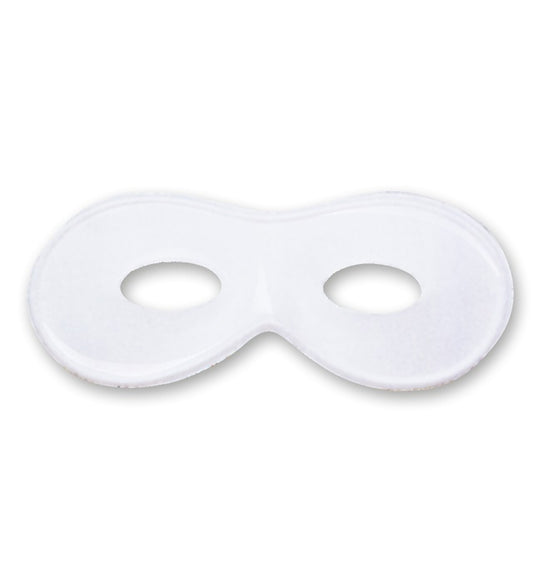 Weiße Augenmaske aus PVC zum Bemalen für Fasnacht und Karneval