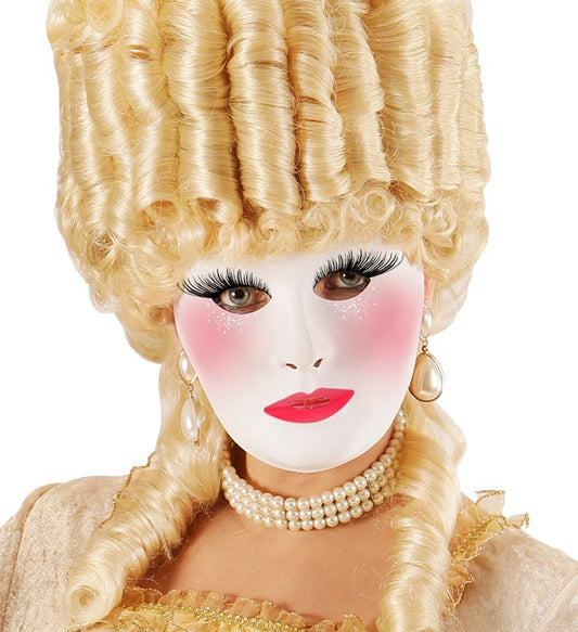 Unisex Halbmaske aus Kunststoff zum Bemalen und kreativen Gestalten