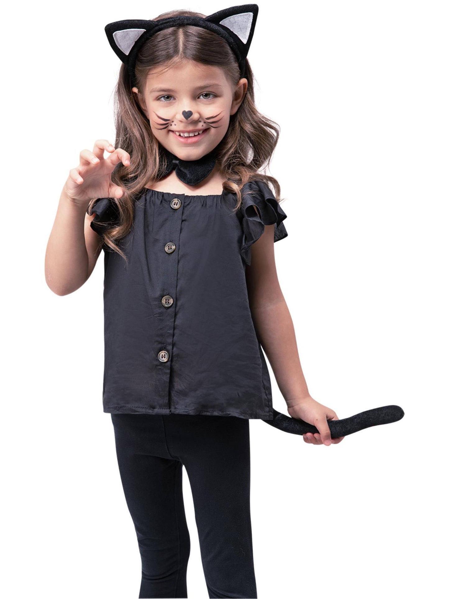 Smiffys Cat Kit, Child, Black für Mädchen