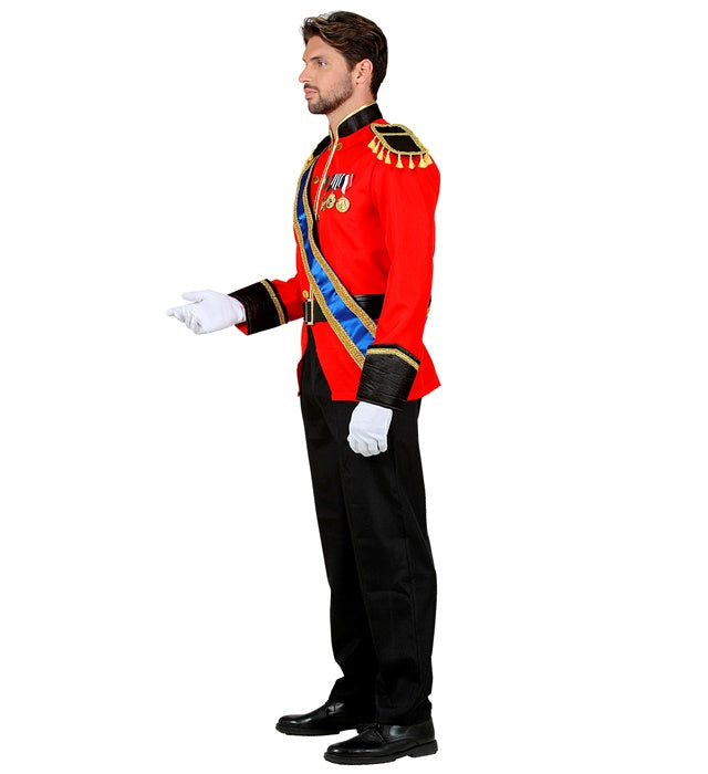 Kostüm Königlicher Prinz mit Jackett, Schärpe, Hose, Gürtel und Handschuhen