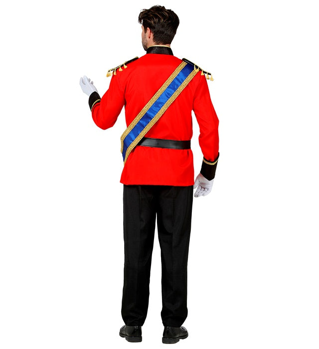 Kostüm Königlicher Prinz mit Jackett, Schärpe, Hose, Gürtel und Handschuhen