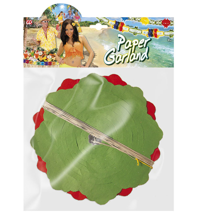 Bunte Riesengirlande mit 26 cm Durchmesser in zwei Modellen für Fasnacht und Mottopartys