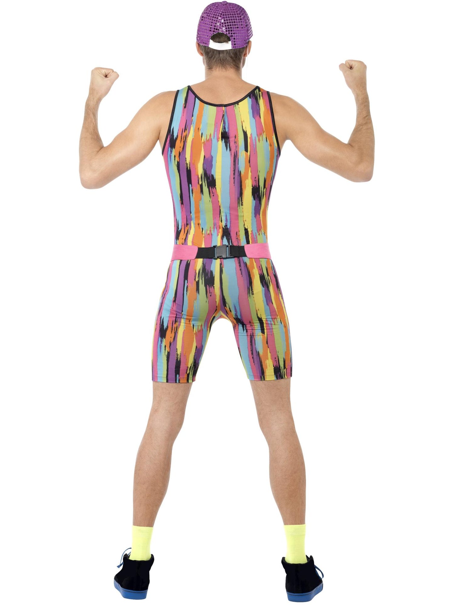 Smiffys 1990S Aerobics Instructor Costume, Multi-Coloured für Herren