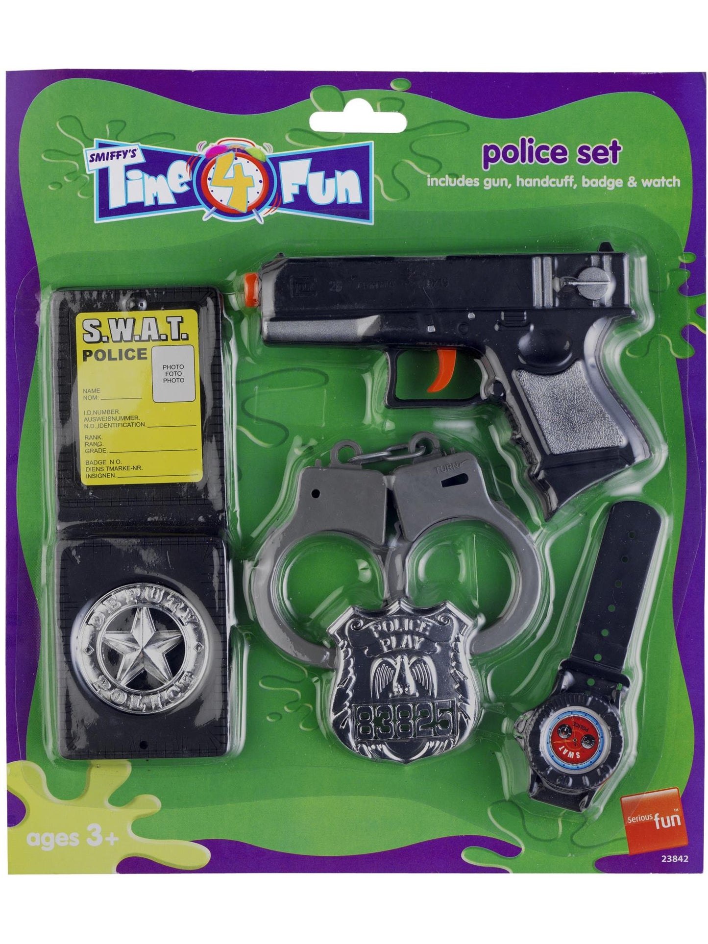 Smiffys FUNTIME Police Set, Black für Unisex