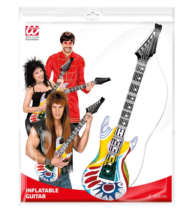 Aufblasbare Gitarre Funky mit Schultergurt, 105 cm lang